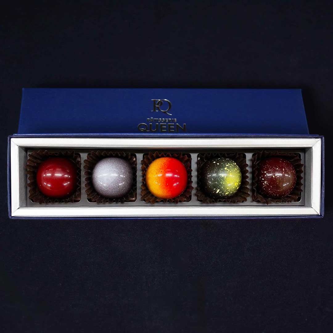 ボンボンショコラ5個入(アールグレイ×フランボワーズ、キャラメルフィグ、バカンス、バナーヌ、カフェノワ) | 2026 Chocolate Collection