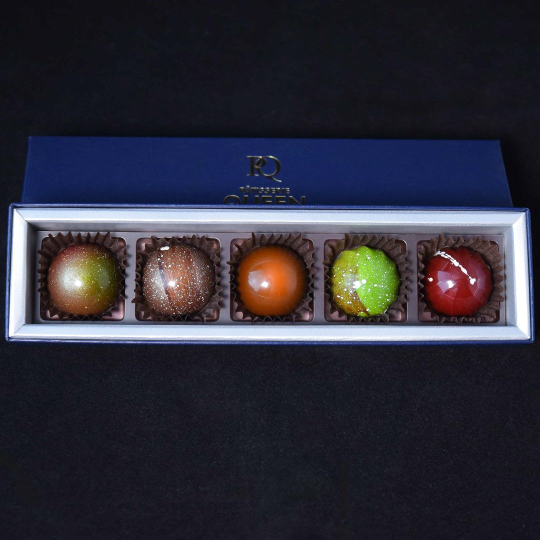 ボンボンショコラ5個入（ライムフレーズ、黒糖×カフェ×塩、ジャスミン×アプリコット、抹茶、フランボワーズ） | 2026 Chocolate Collection
